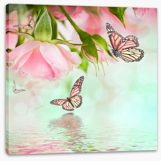 Butterflies and roses