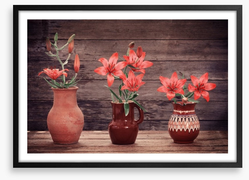 Terracotta lillies
