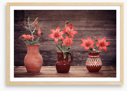 Terracotta lillies