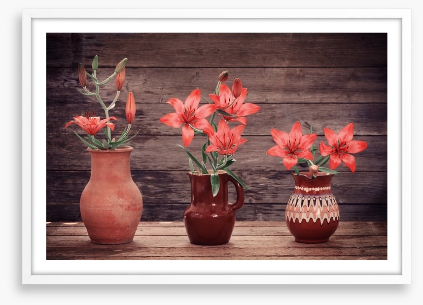 Terracotta lillies
