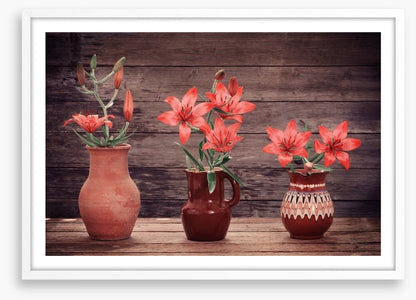 Terracotta lillies