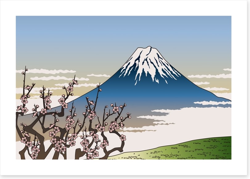 Fuji in the clouds
