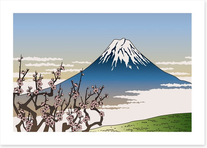 Fuji in the clouds