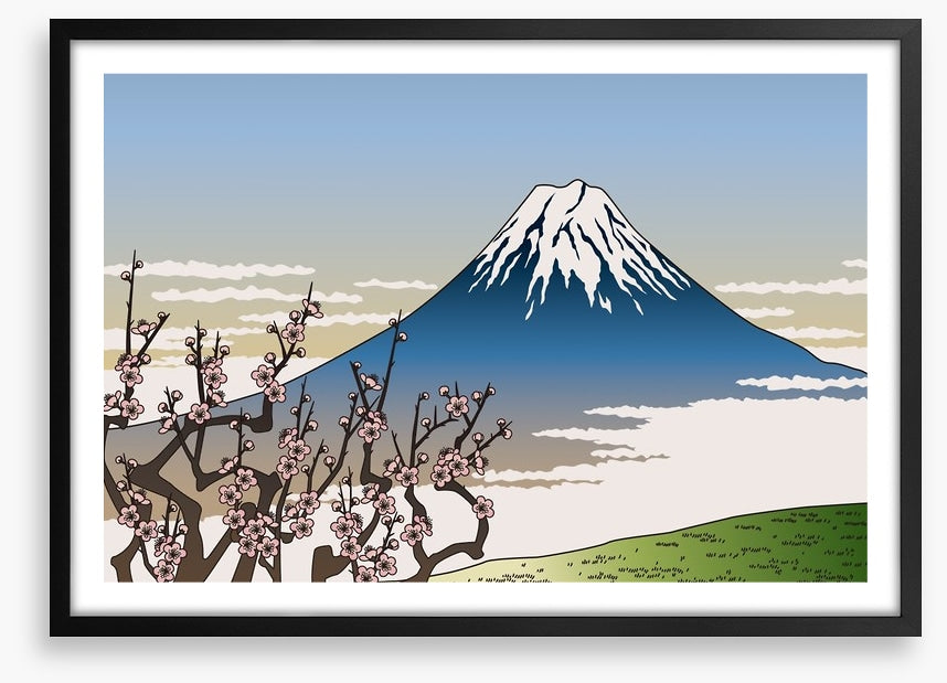 Fuji in the clouds