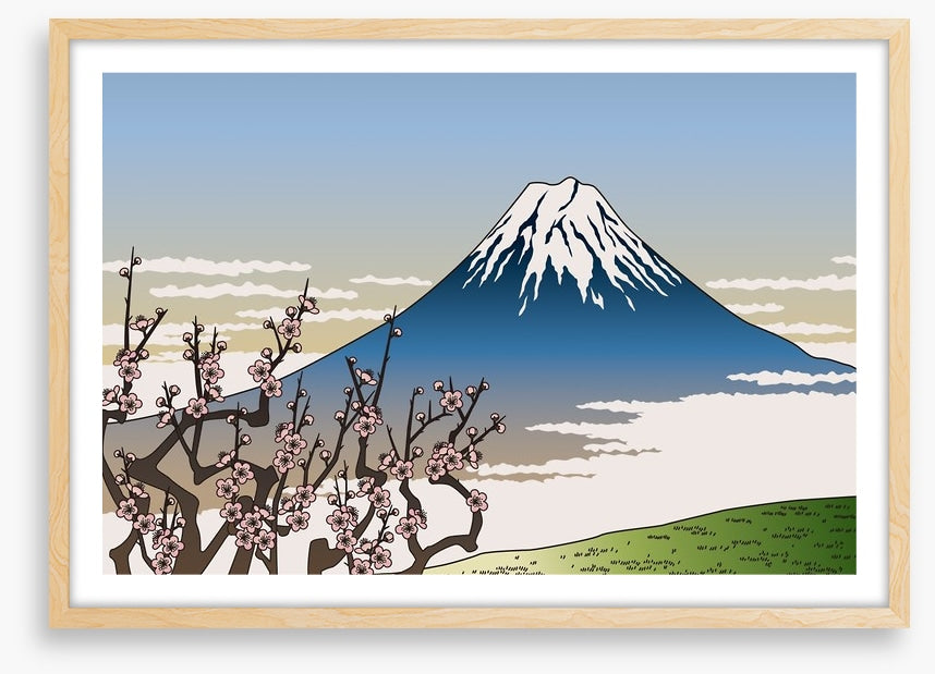 Fuji in the clouds