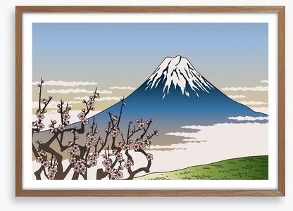 Fuji in the clouds