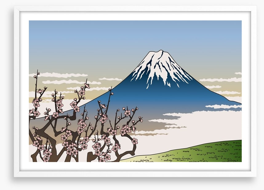 Fuji in the clouds