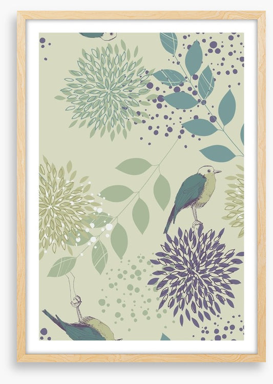 Leaves and birds