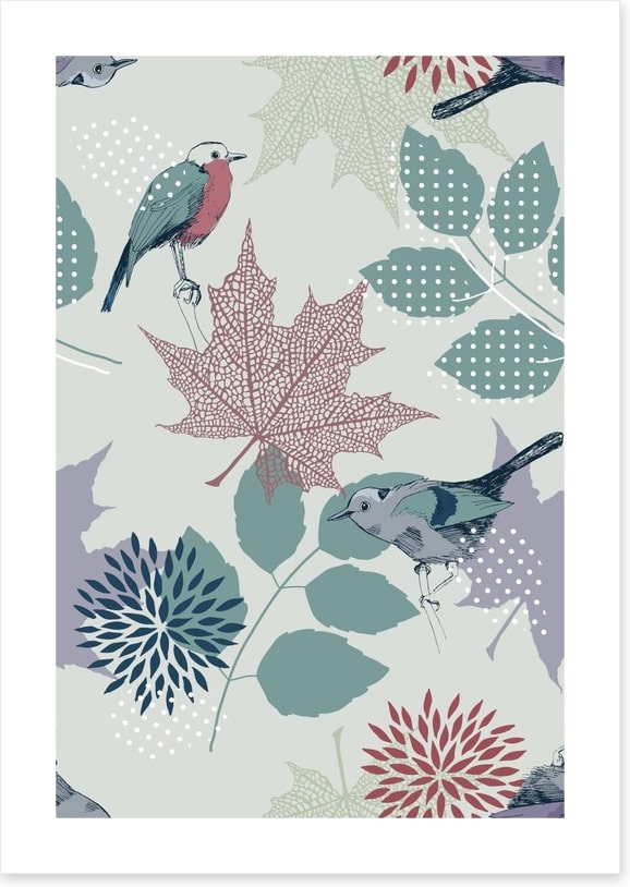Leaves and birds