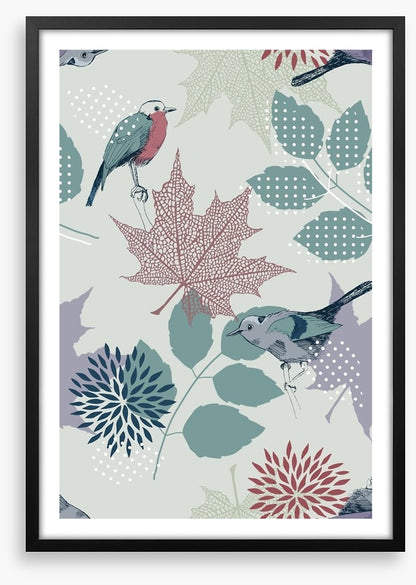 Leaves and birds