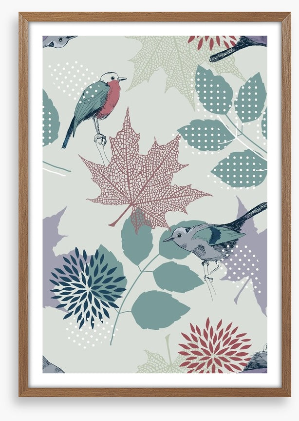 Leaves and birds