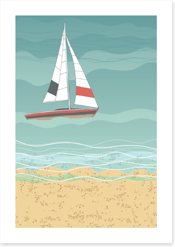 Sailboat and sea II