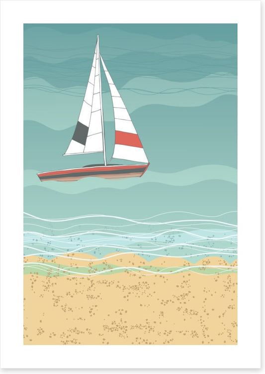 Sailboat and sea II