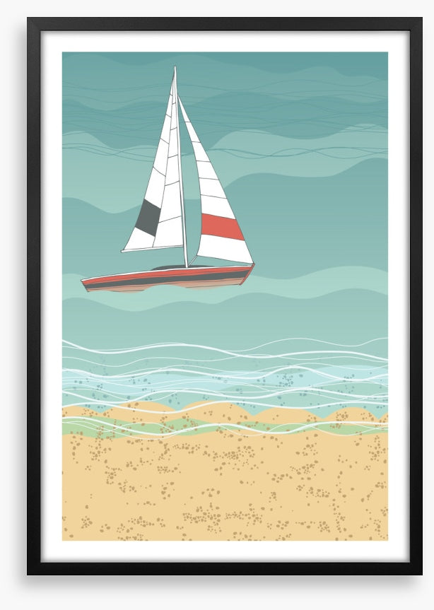 Sailboat and sea II
