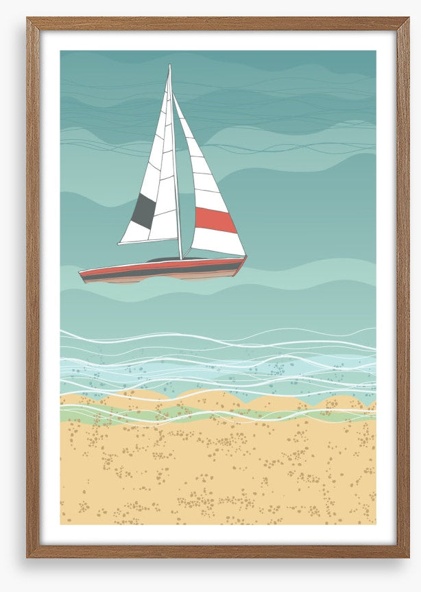 Sailboat and sea II