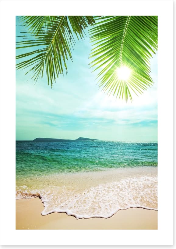 Vintage style tropical beach