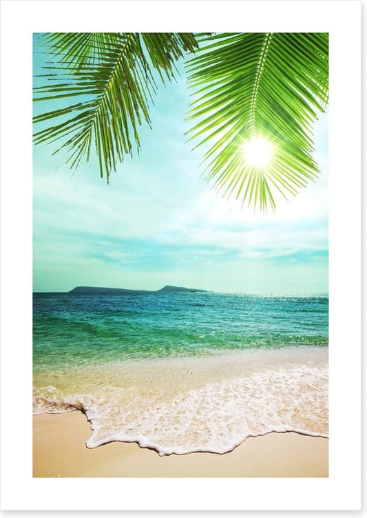 Vintage style tropical beach