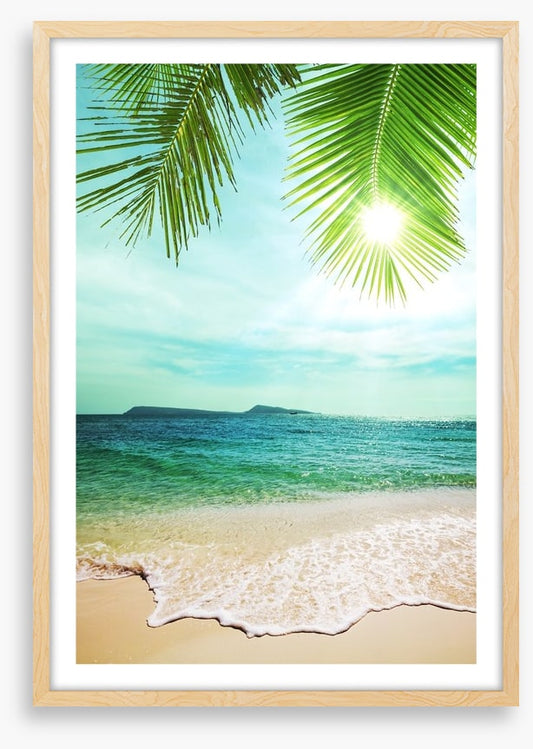 Vintage style tropical beach
