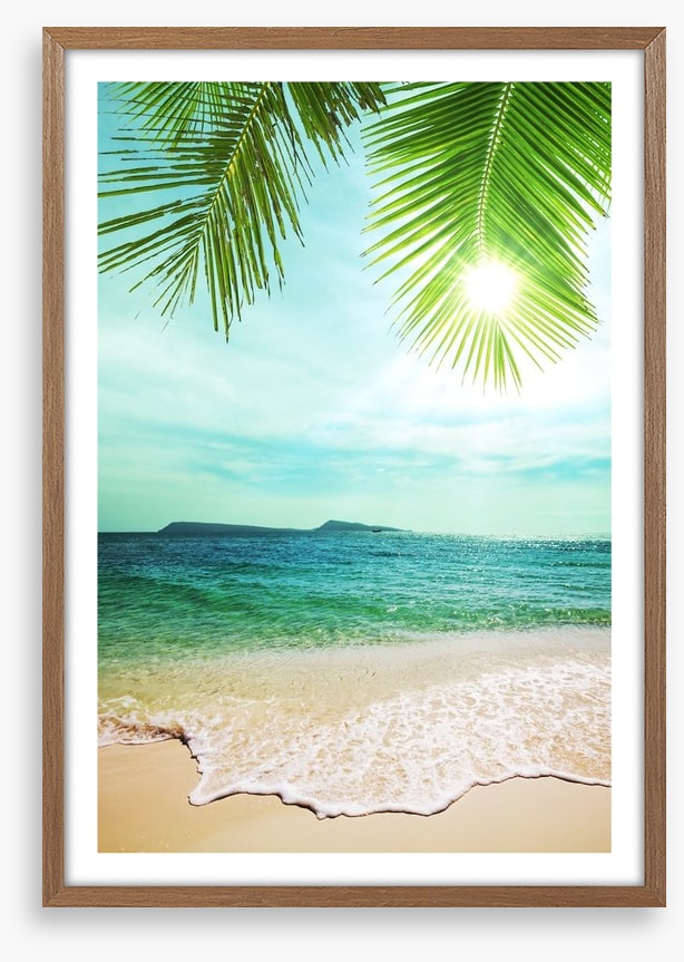 Vintage style tropical beach