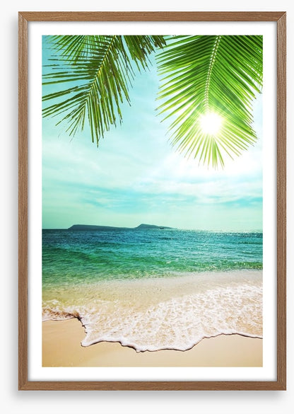 Vintage style tropical beach