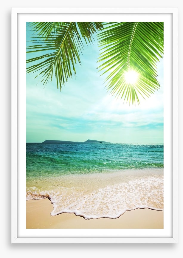 Vintage style tropical beach