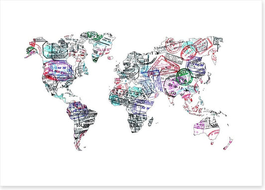 Passport stamp map