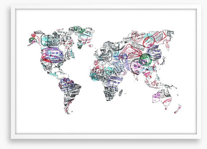 Passport stamp map
