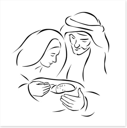 Nativity with holy family