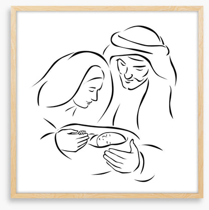 Nativity with holy family