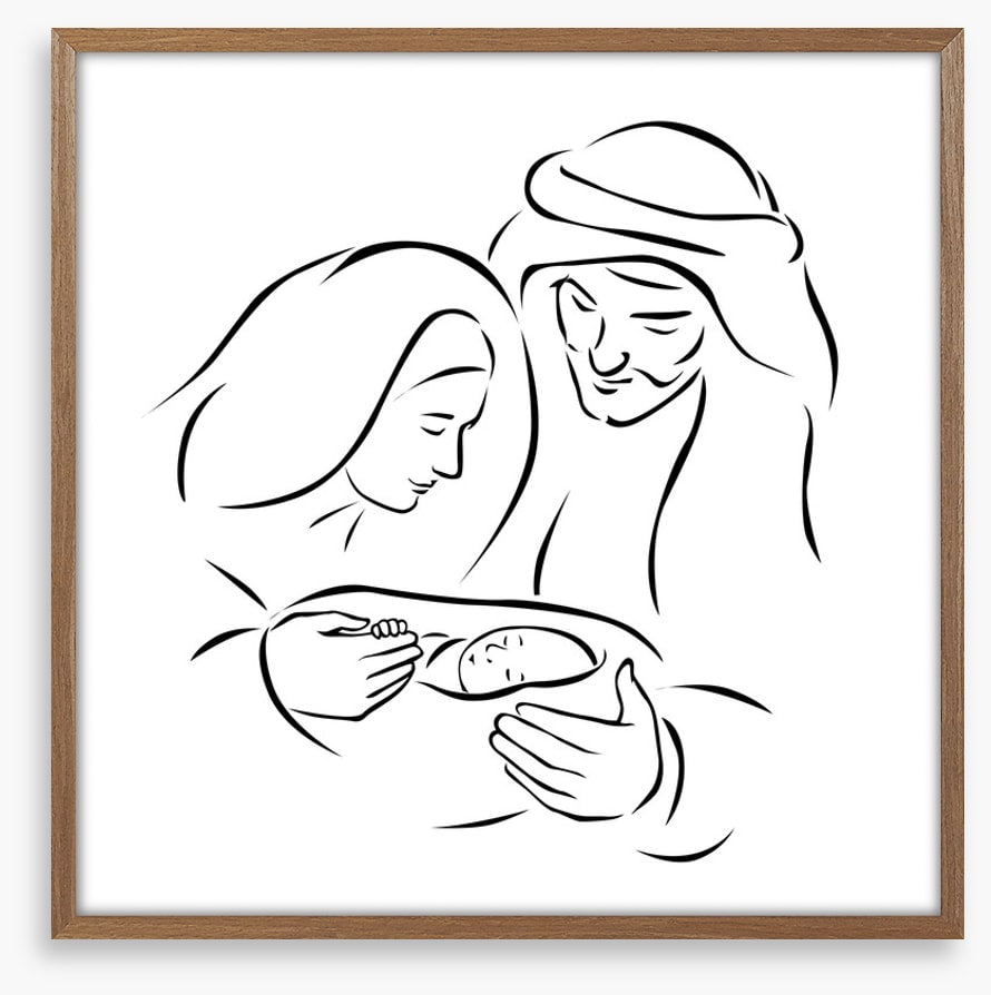 Nativity with holy family