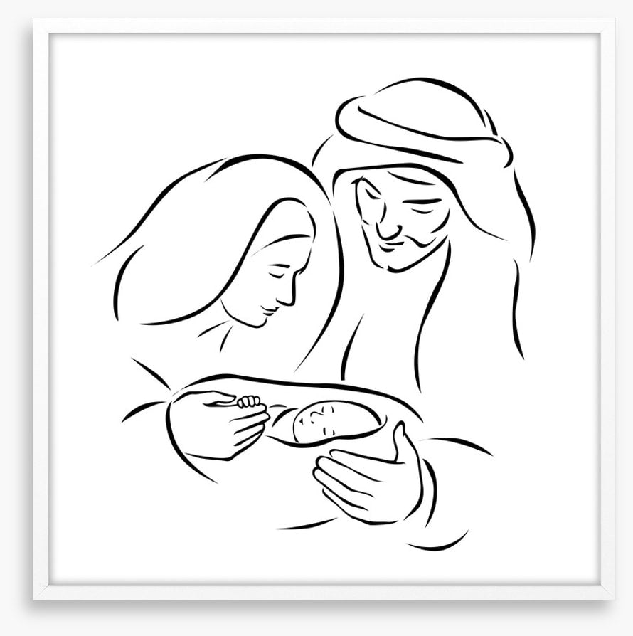 Nativity with holy family
