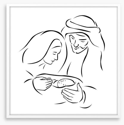 Nativity with holy family