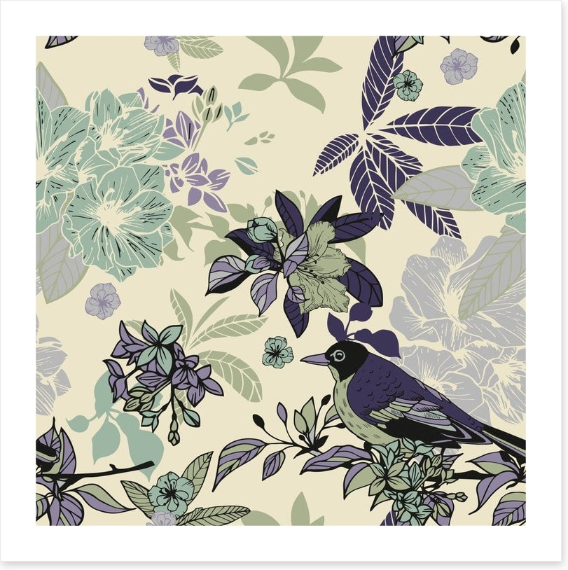 Bird in the flowers