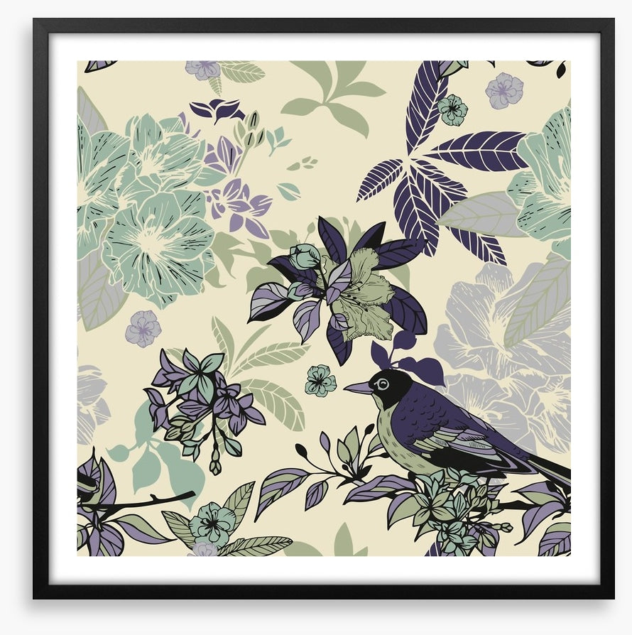 Bird in the flowers