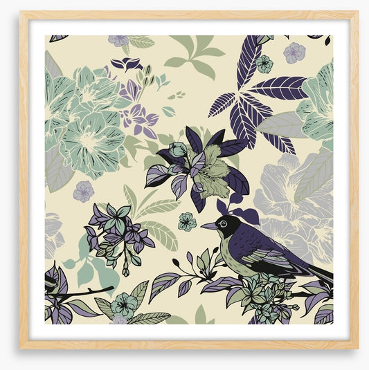 Bird in the flowers