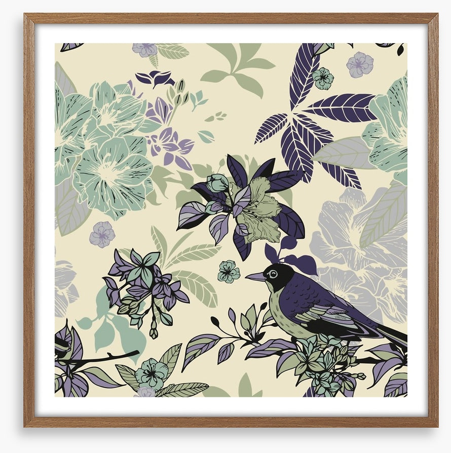 Bird in the flowers