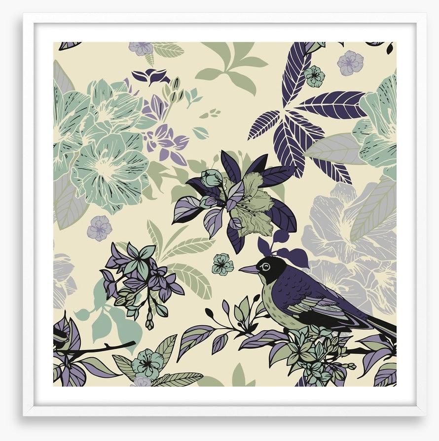 Bird in the flowers