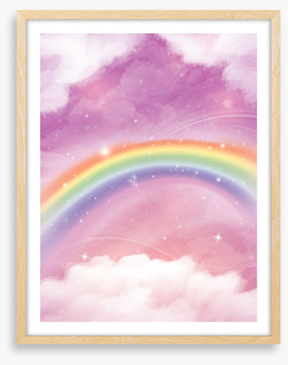 Pink sky rainbow