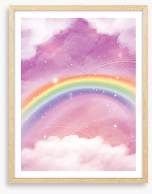 Pink sky rainbow