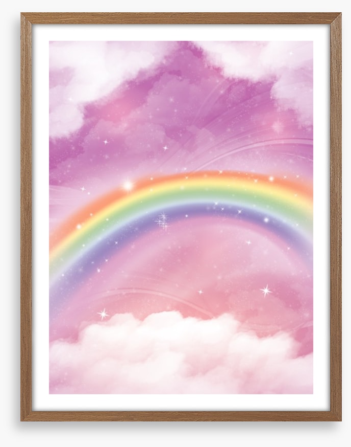 Pink sky rainbow