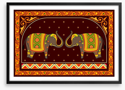 Decorated elephants