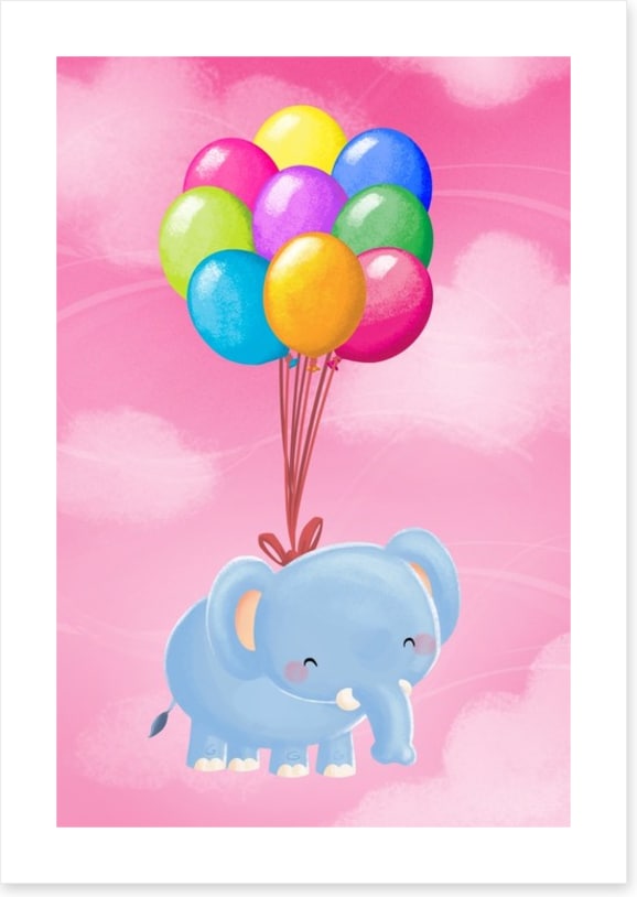 Floating balloon elephant
