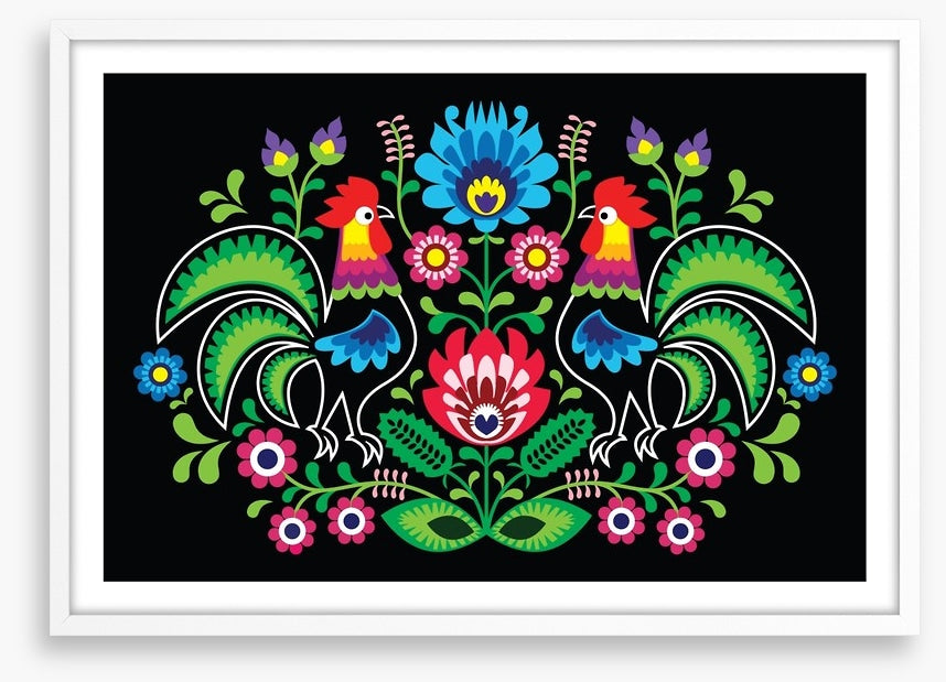Two roosters
