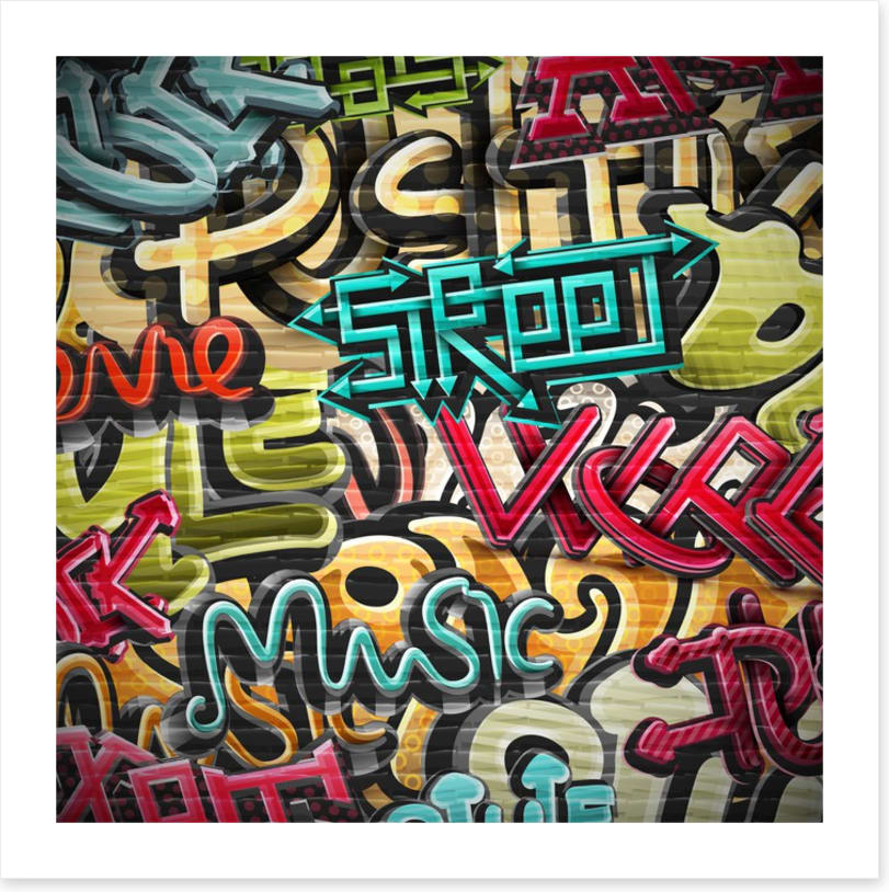 Street music graffiti