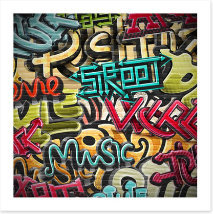 Street music graffiti