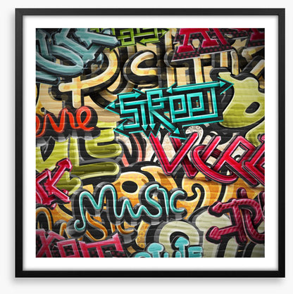 Street music graffiti
