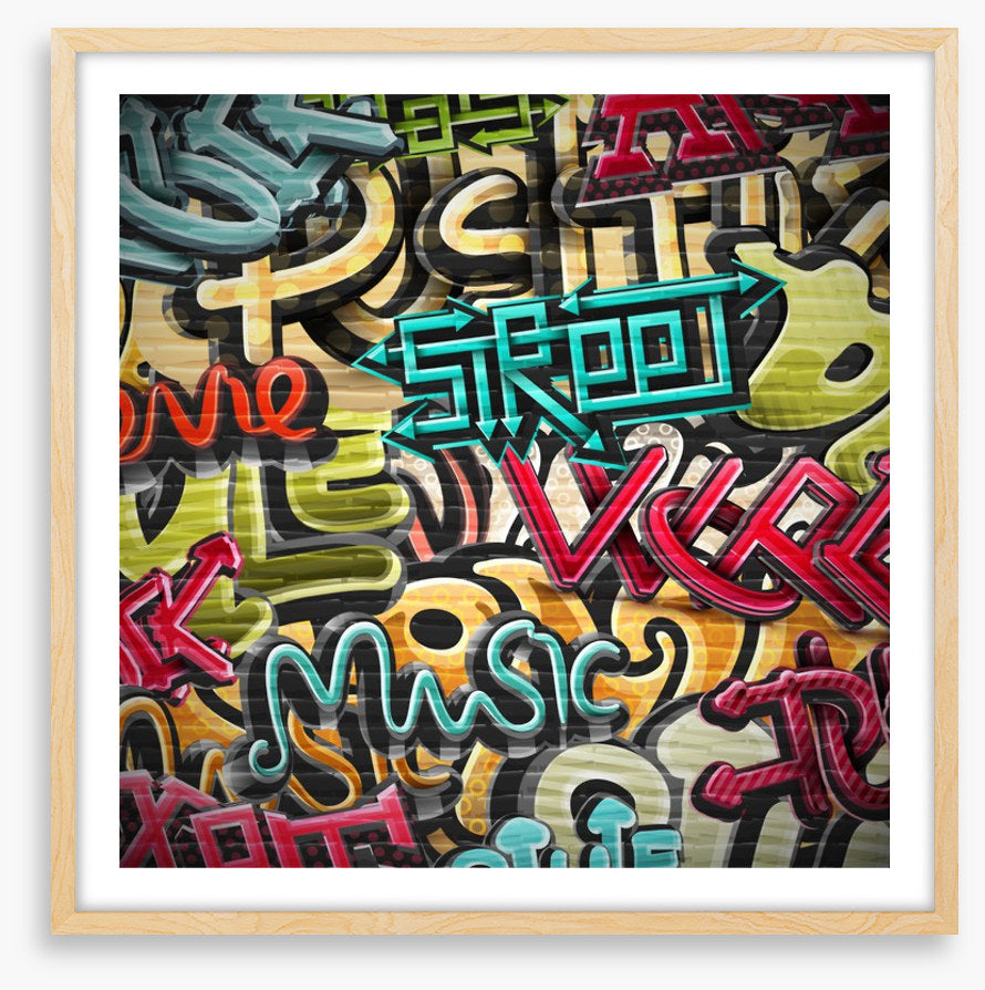 Street music graffiti