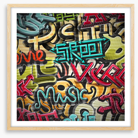 Street music graffiti
