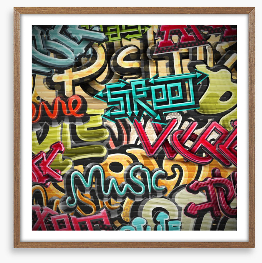 Street music graffiti