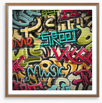 Street music graffiti